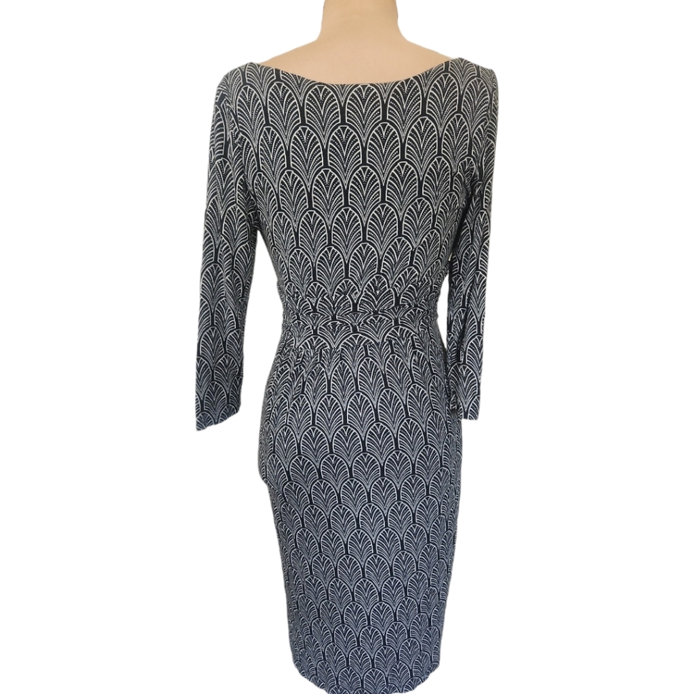 MAEVE ANTHROPOLOGIE 'Galena" Art Deco Faux Wrap Dress - Size Small - Picture 10 of 16